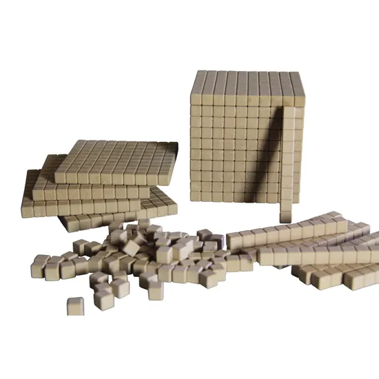 Woodbase Ten Set 100 Cubes 10 Rods 10 Flats 1 Base