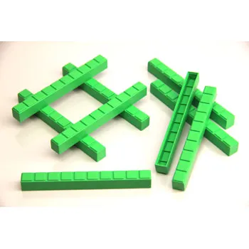 Green Foam Base Ten Rods, Set of 50