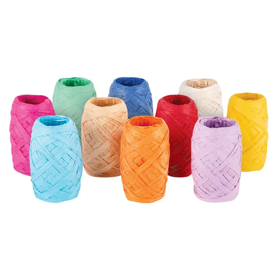 Coloured raffia ribbon discount