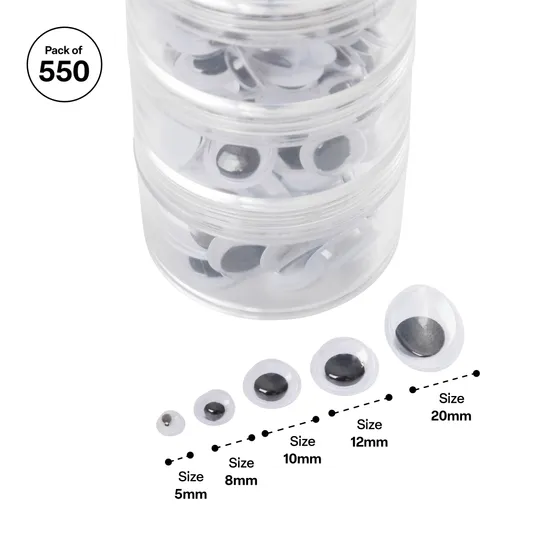 Assorted Joggle Eyes – Pack of 550