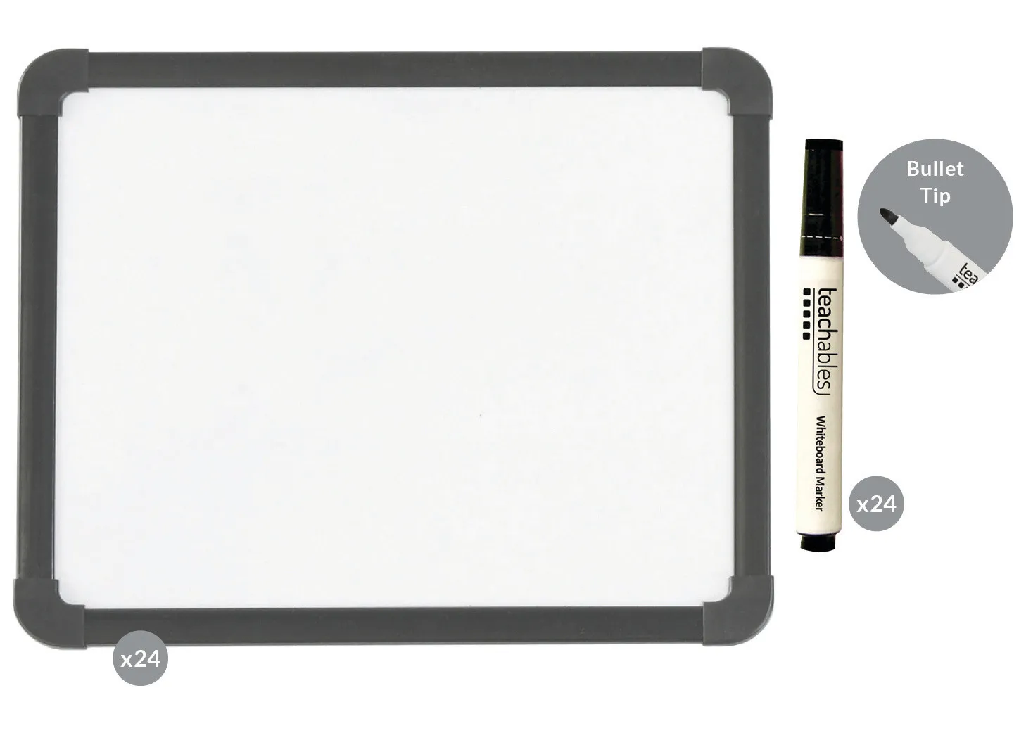 Teachables Magnetic Whiteboards Bullet Tip Markers Kit